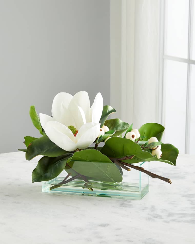 John-Richard Collection Figs and Magnolia Faux-Floral Arrangement