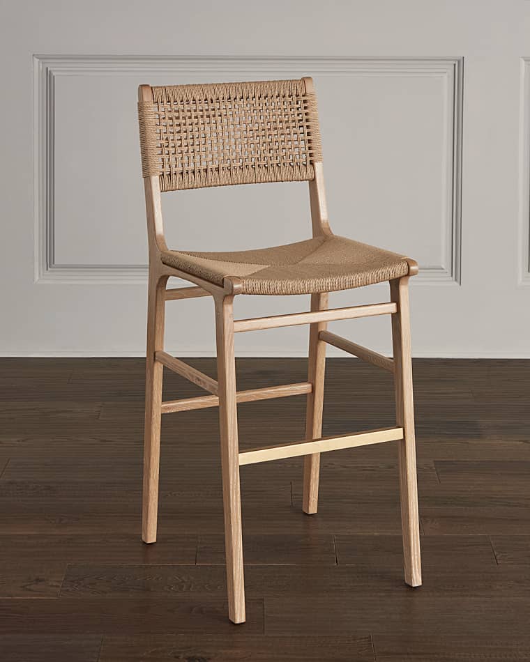 Worlds Away Viviaan Bar Stool, 31.25"