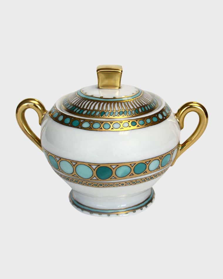 Haviland Syracuse Turquoise Sugar Bowl