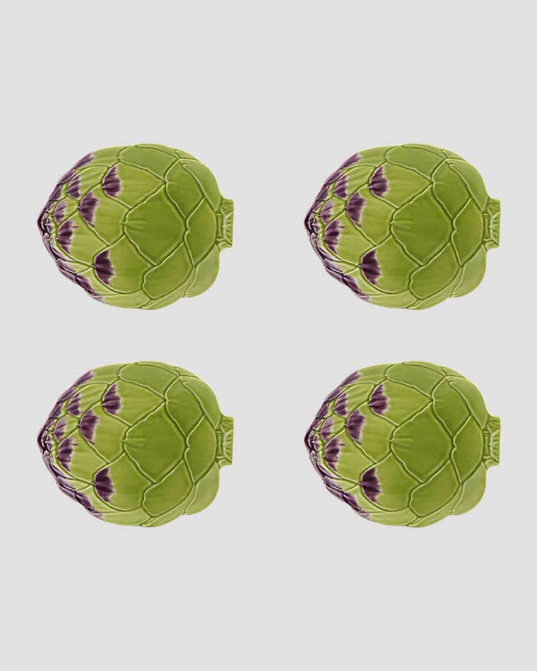 Bordallo Pinheiro Artichoke Bread Plate, Set of 4