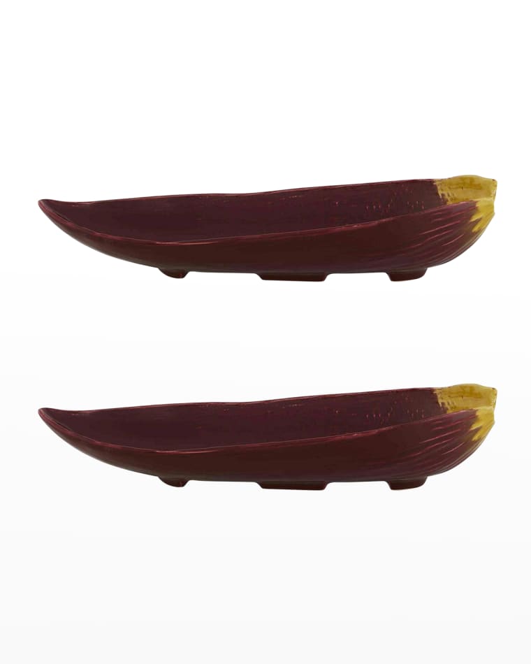 Bordallo Pinheiro 12" Bananas From Madeira Serving Trays, Set of 2