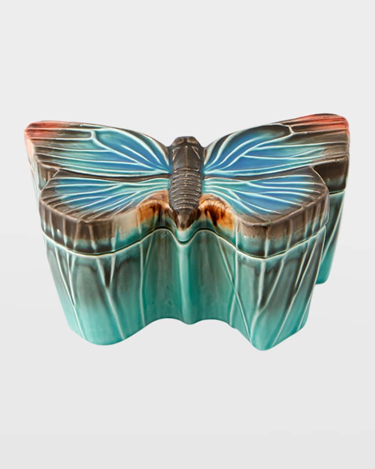 Bordallo Pinheiro "Cloudy Butterflies" Box by Claudia Schiffer