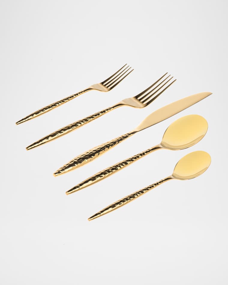 Godinger Avelino Shiny Gold 20-Piece Flatware Set - 18/10