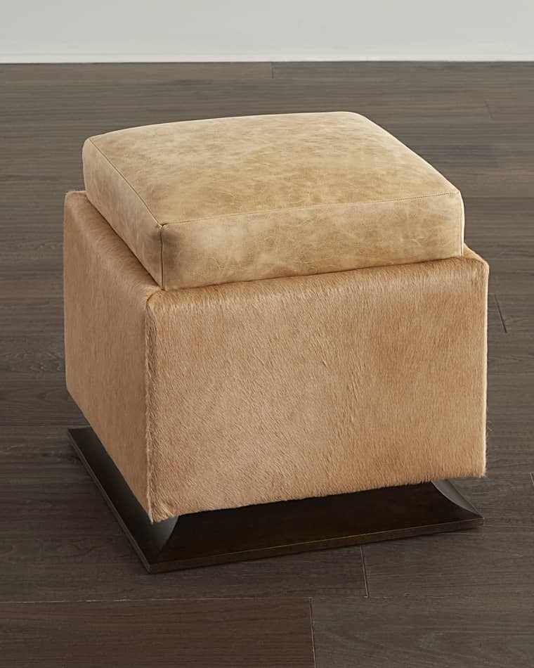 Massoud Glory Leather Ottoman
