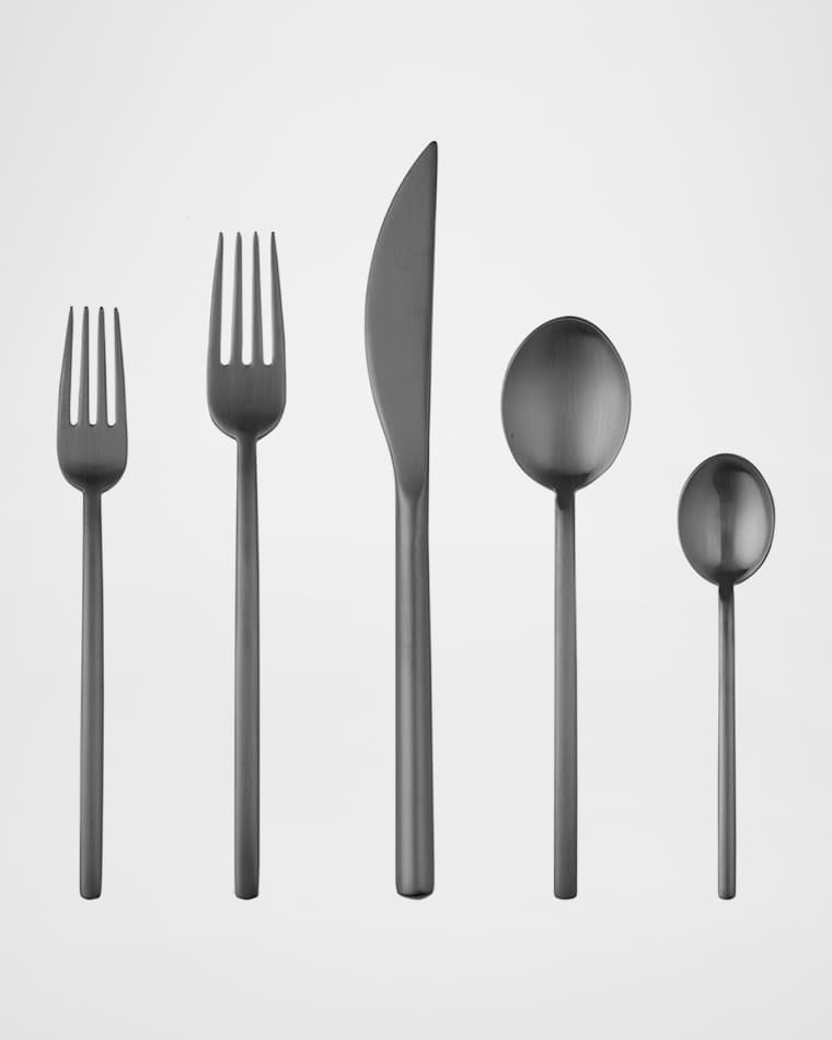 Mepra Oro Nero Due 5-Piece Flatware Set