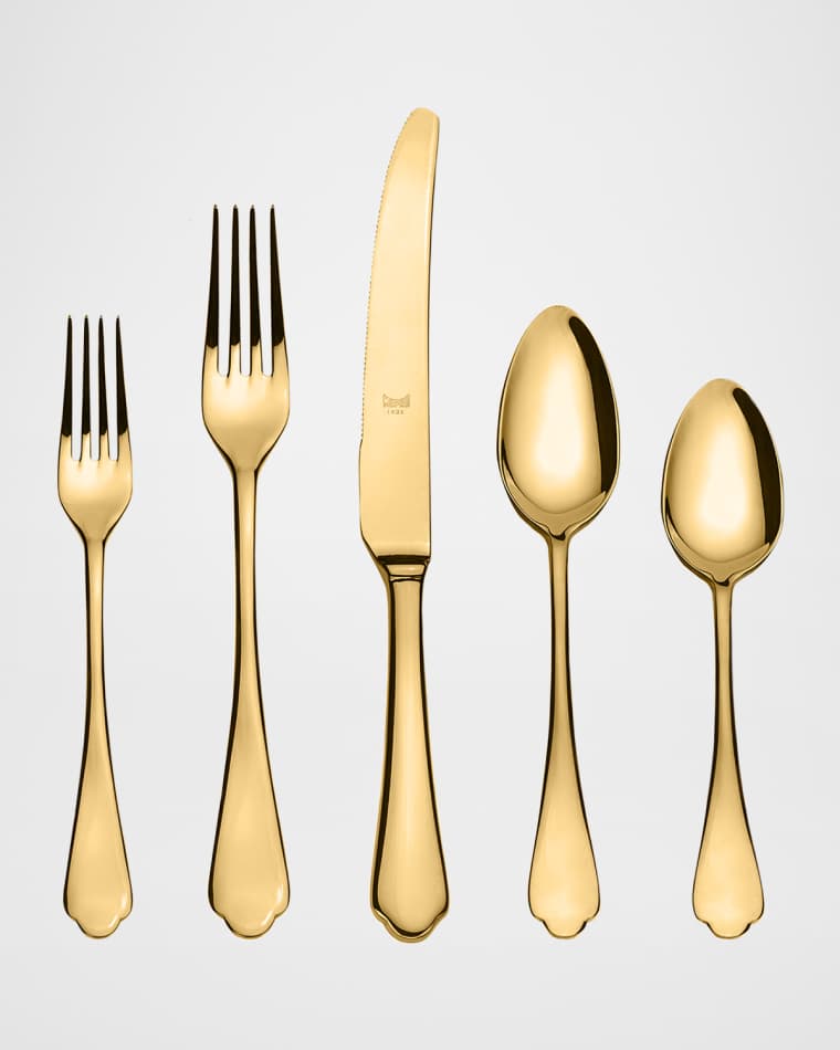 Mepra Dolce Vita Oro 5-Piece Mirrored Flatware Set