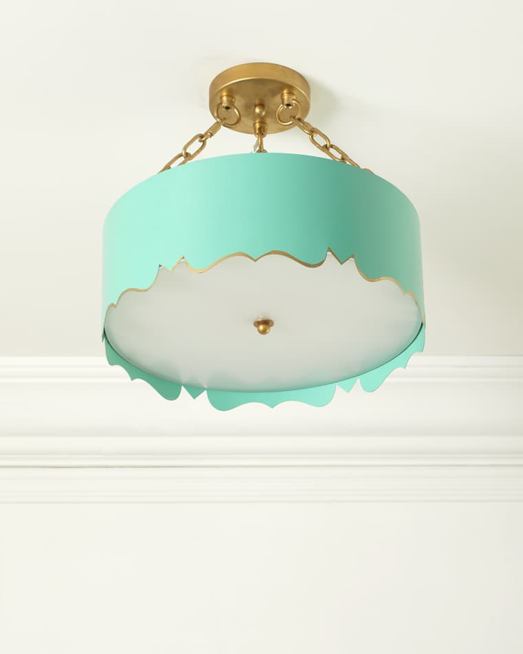 Old World Design Mollie Pendant with Gold Accents