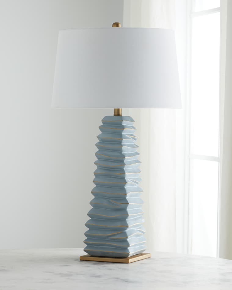 Old World Design Carley Soft Teal Table Lamp