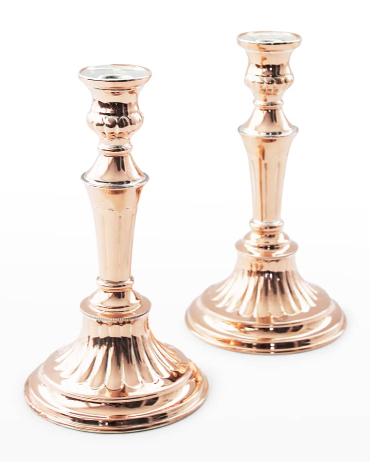 Coppermill Kitchen Coppermill Kitchen Antique English Sheffield Candlesticks, Set of 2