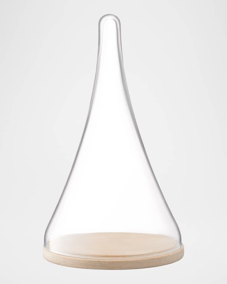 LSA Cloche Dome & Oak Vase