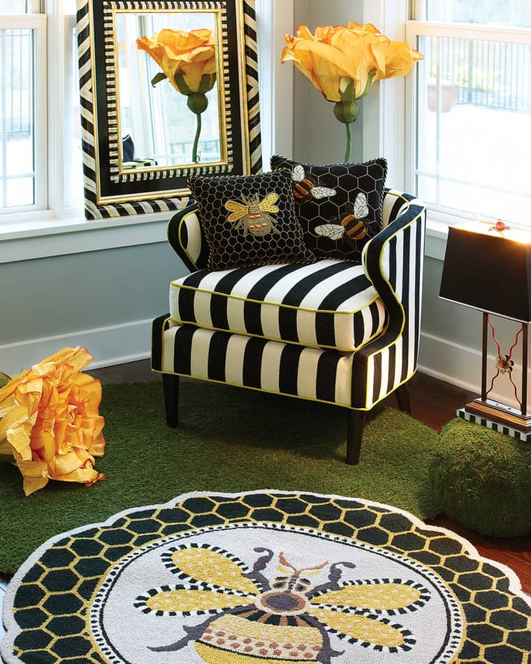MacKenzie-Childs Queen Bee Rug , 2' x 3'