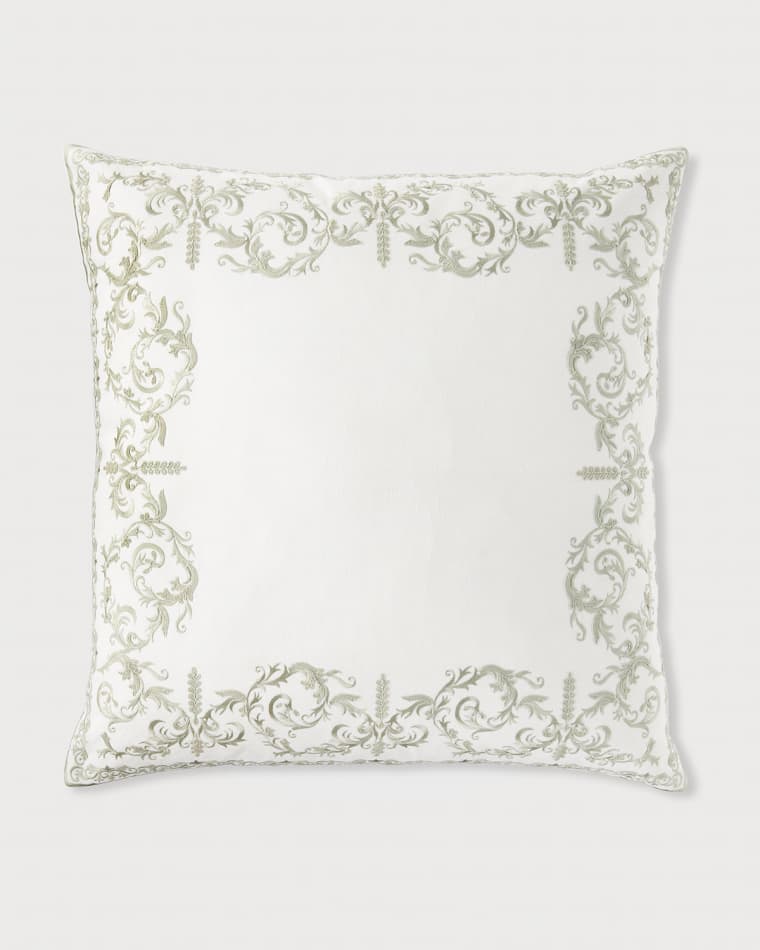 Callisto Home Carducci Scroll Border Euro Sham, 26"Sq.