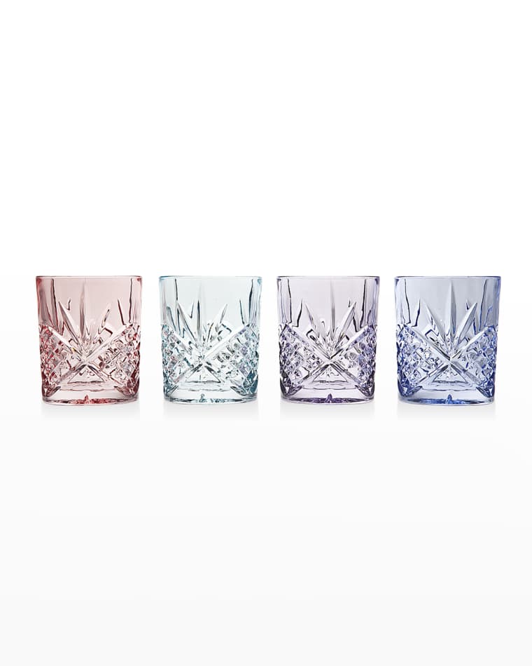 Godinger Dublin Blush Double Old Fashion Glasses, Set of 4