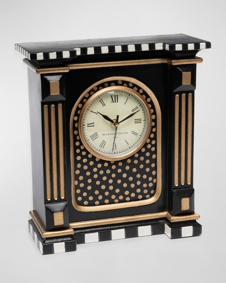 MacKenzie-Childs 11" Courtly Check Mantle Clock