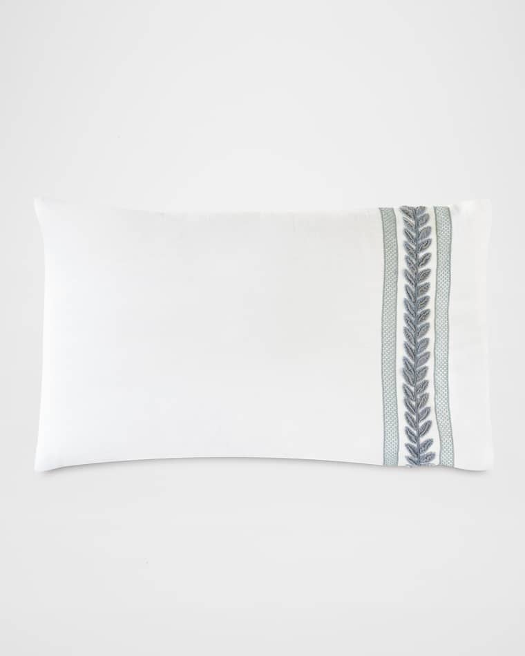Eastern Accents Amberlynn Velvet Leaf Sham, Right Border