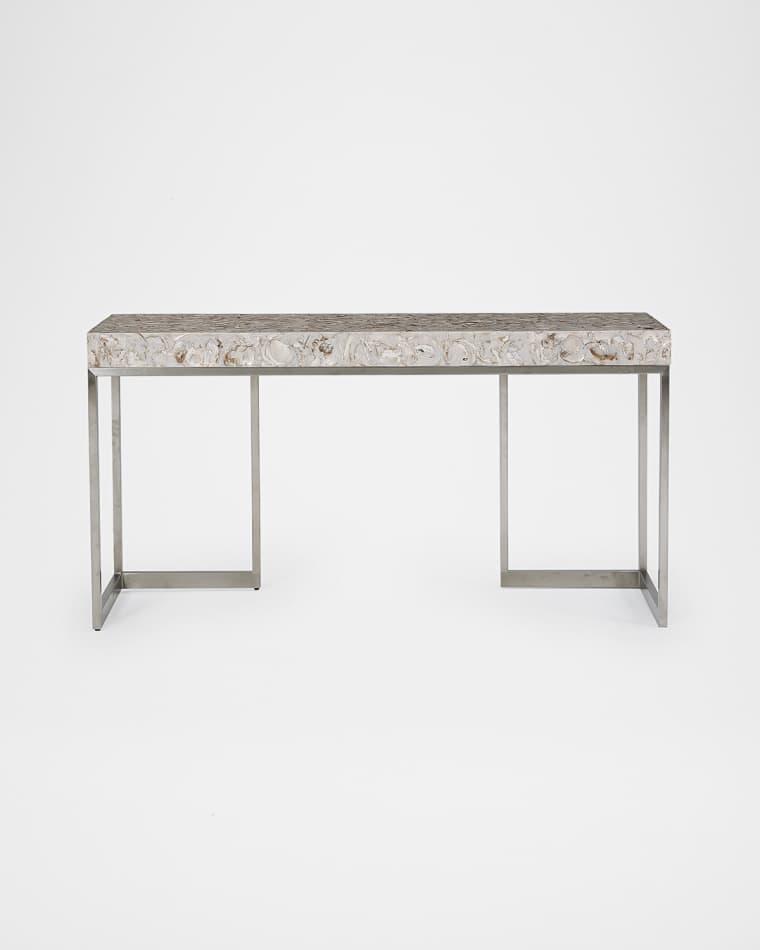 John-Richard Collection Capiz Shell Console Table