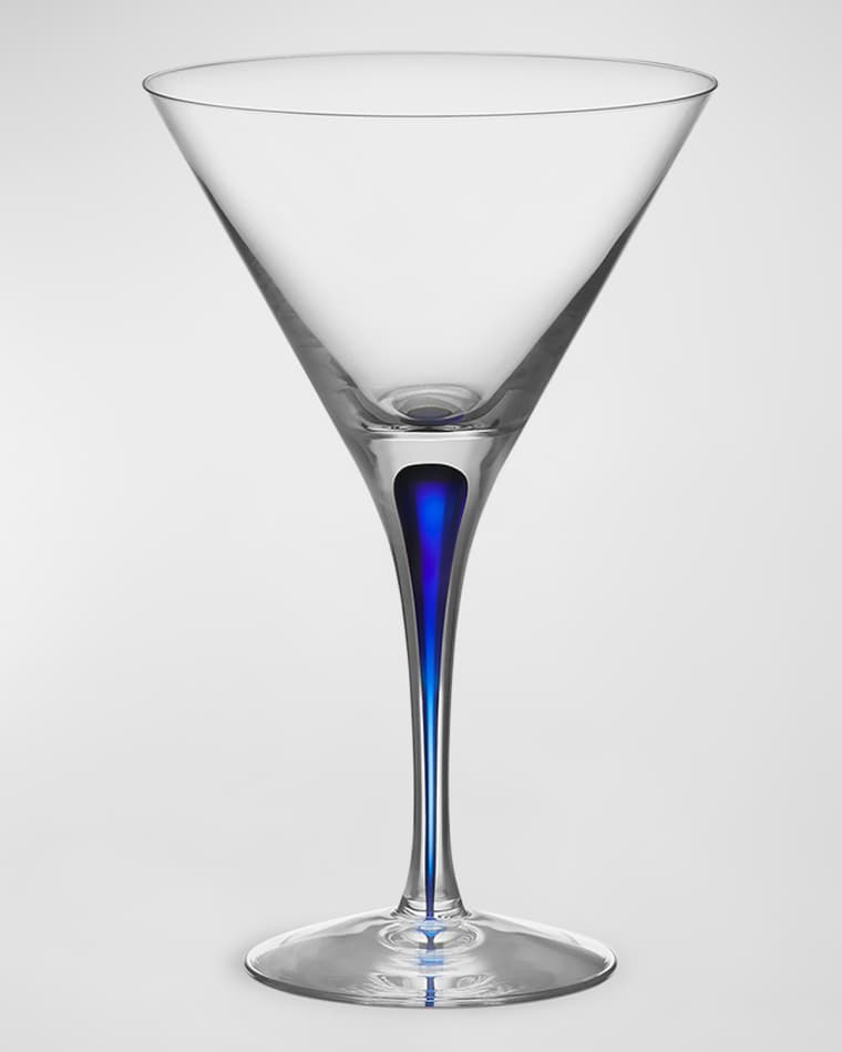 Orrefors Intermezzo Blue Martini Glass, 7 oz.