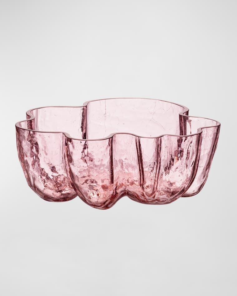 Kosta Boda Pink Crackle Bowl