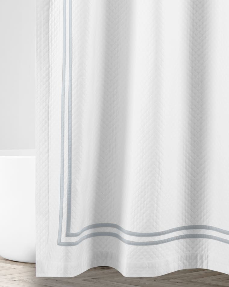 Home Treasures Ribbons Diamante Shower Curtain, 72x72