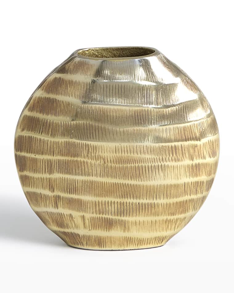 Global Views Small Chased Oval Vase