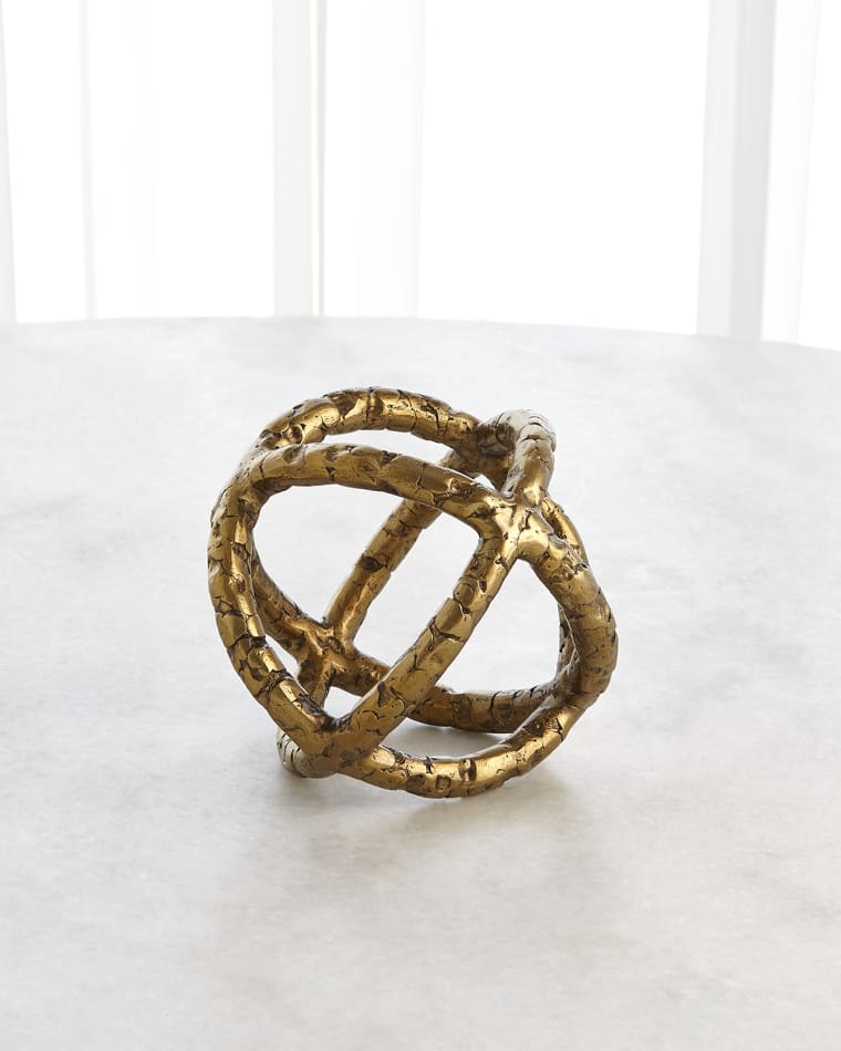 Global Views Forged Golden Sphere
