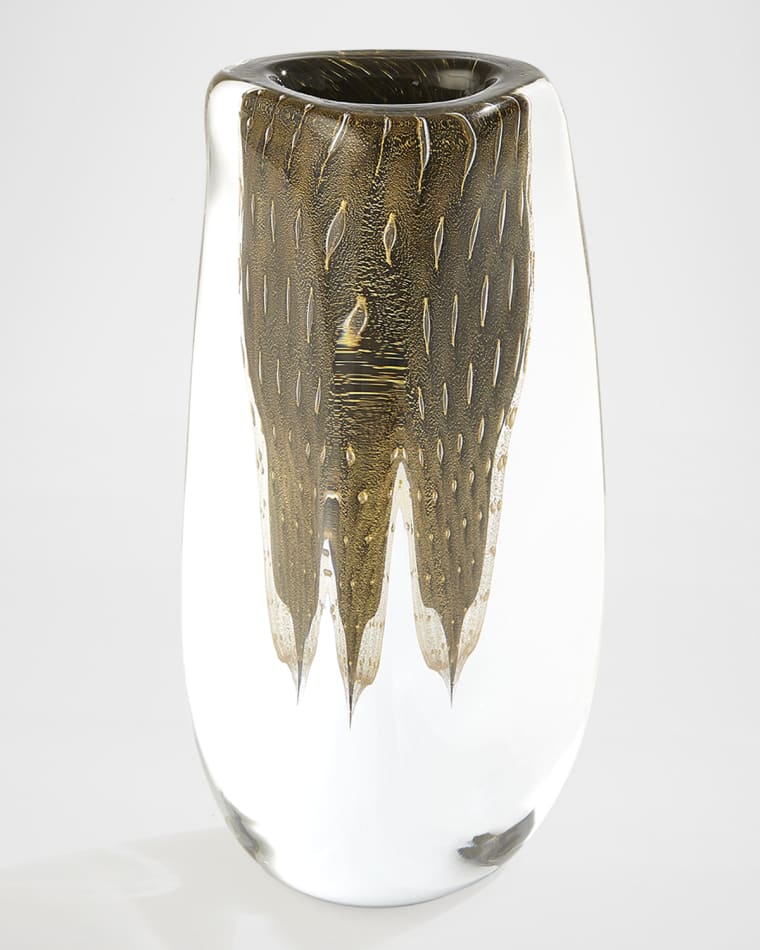 Global Views Triangular Bubbled Vase