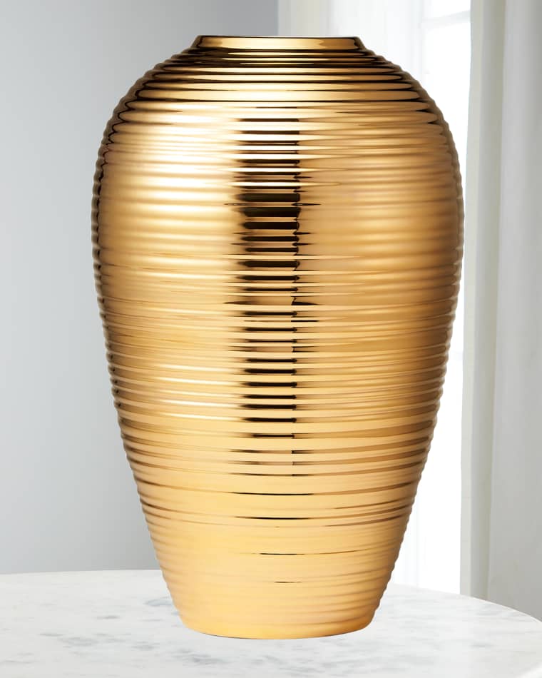 AERIN Calinda Ribbed 14" Tapered Vase