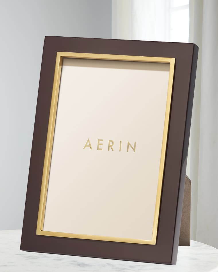 AERIN Chocolate Varda Lacquer Frame, 4x6