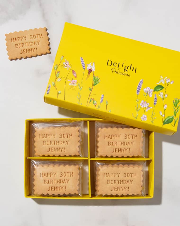 Delight Patisserie Custom Message Shortbread Cookies - Personalized