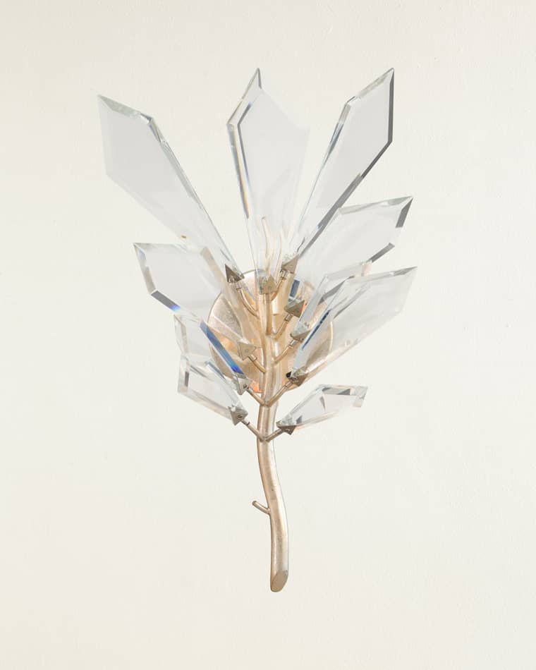 John-Richard Collection Gotta Single Light Cut Crystal Wall Sconce