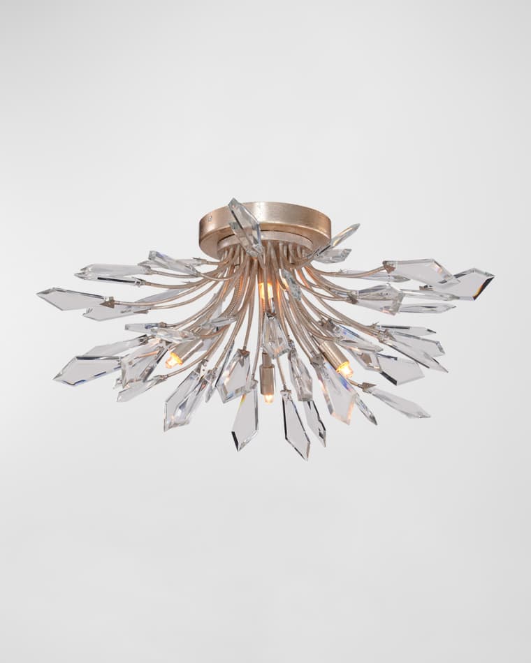 John-Richard Collection Kotta 4-Light Cut Crystal Flush Mount