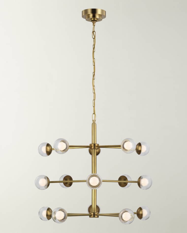 Chapman & Myers Reagan Medium Chandelier in Brass by Visual Comfort  Signature at Destination Lighting