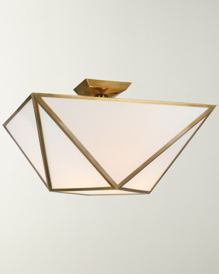 Visual Comfort Signature Lorino Large Semi-Flush Mount By Julie Neill