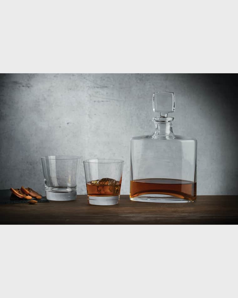 NUDE Square & Rocks V Gift Set - Whisky Bottle & 2 Tumblers Gift Set