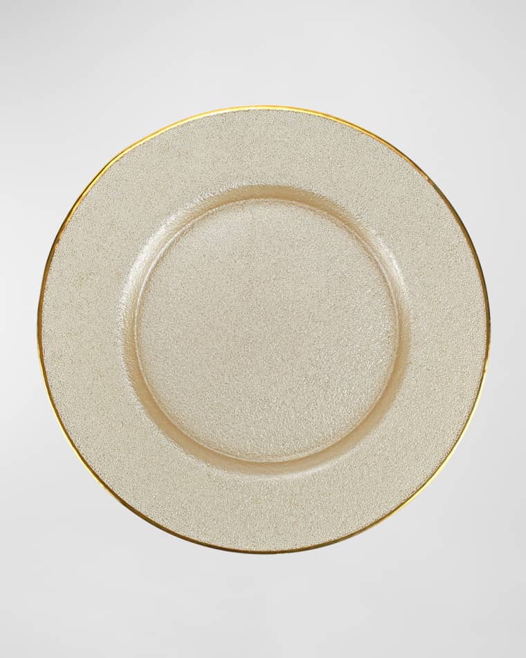 Vietri Metallic Pearly Dinner Plate