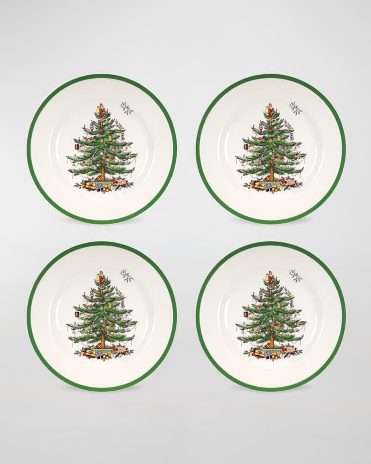 Spode Christmas Tree Set of 4 Dinner Plates