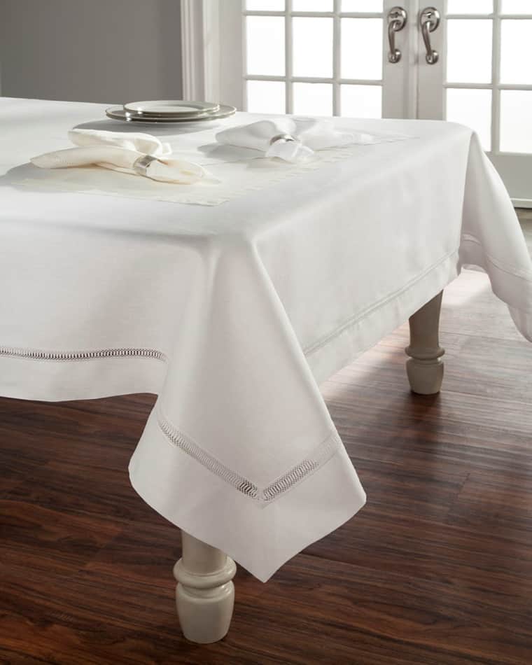 Home Treasures Doric Linen Tablecloth, 72" x 144"