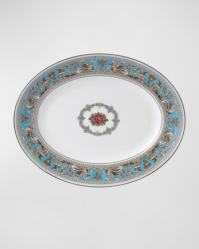 Wedgwood Florentine Turquoise Oval Platter 13.75"