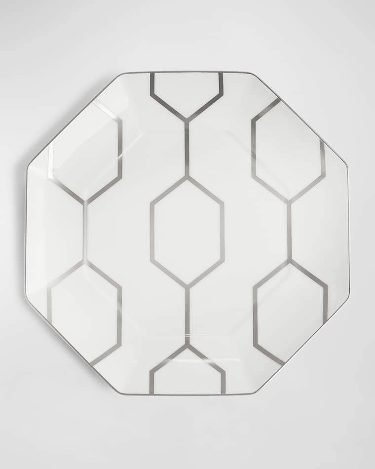 Wedgwood Gio Platinum Accent Plate Octagonal 9.1"