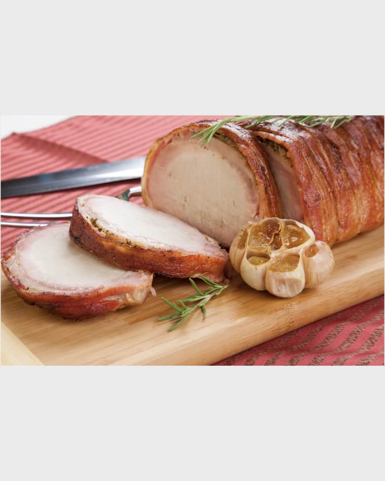 The Cajun Turkey Co 2.5 lbs. Smoked Bacon-Wrapped Pork Loin, Serves 4-6