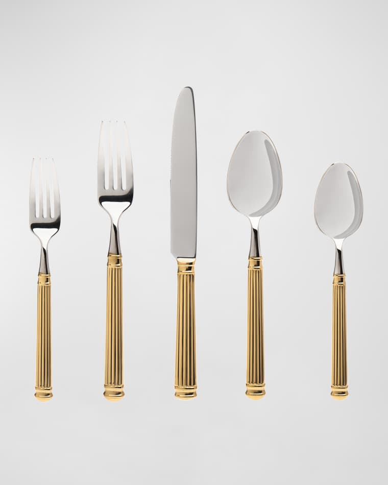 Ricci Silversmith Colonnade Gold 20-Piece Flatware Set