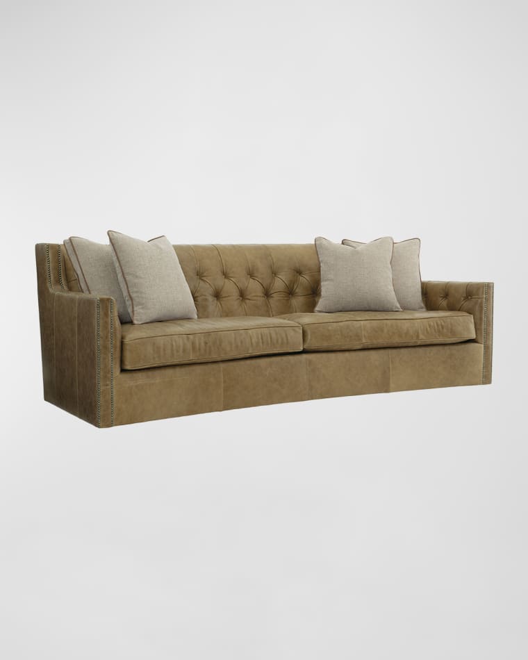 Bernhardt Candace Leather Sofa, 96"
