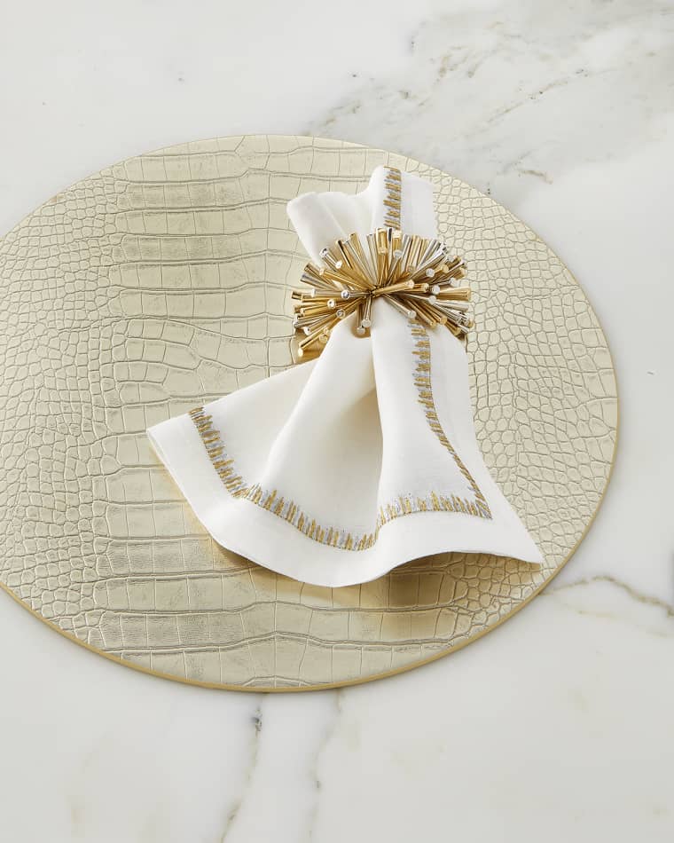 Kim Seybert Croco Placemat Filament Napkin