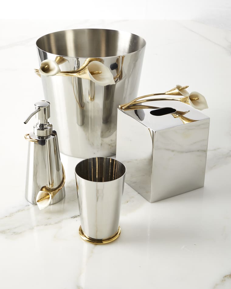Michael Aram Calla Lily Tissue Box Holder Calla Lily Bucket Calla Lily Round Container