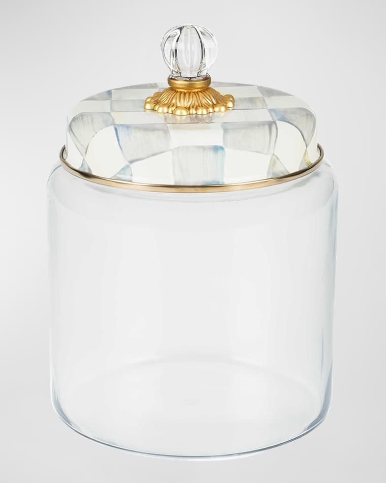 MacKenzie-Childs Sterling Check Kitchen Canister