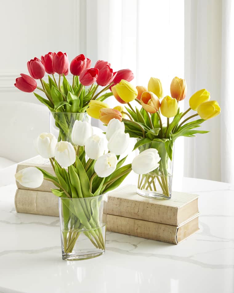 John-Richard Collection Real Touch Spring Tulips Arrangement
