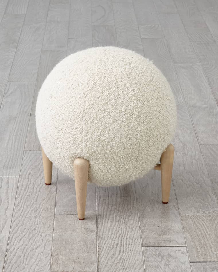 Ashley Childers for Global Views Cadence Faux Shearling Stool