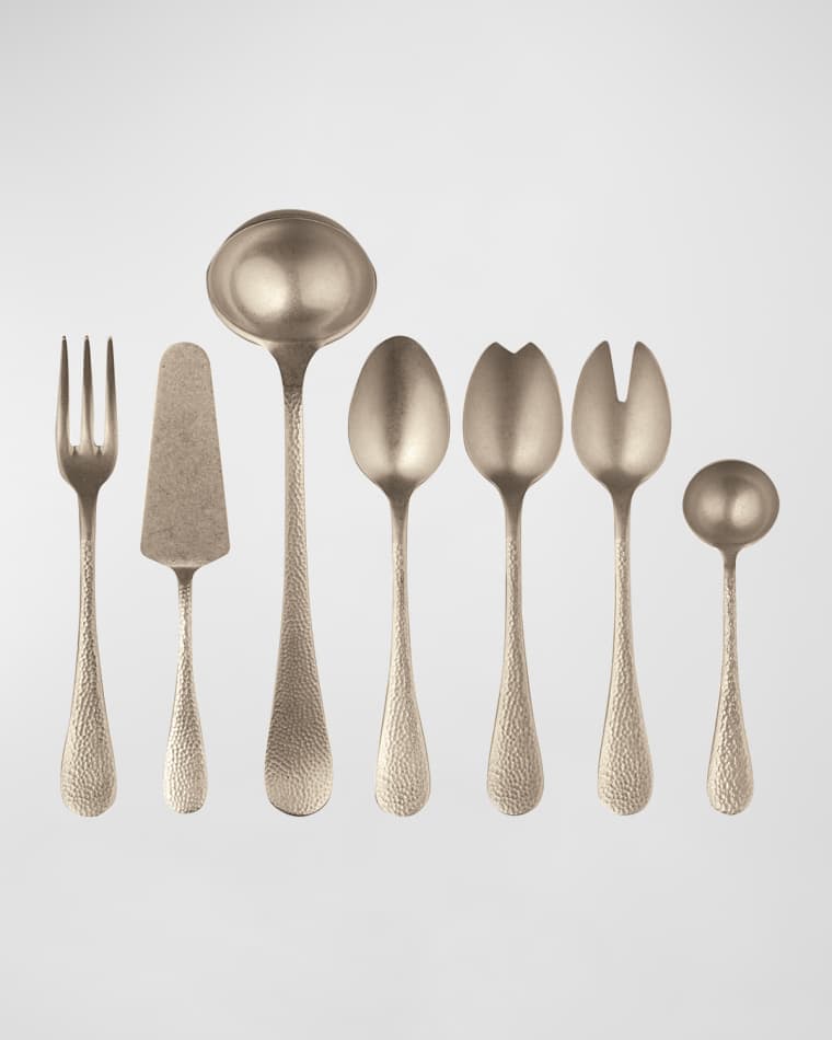 Mepra Epoque Pewter Bronze 7-Piece Serving Set