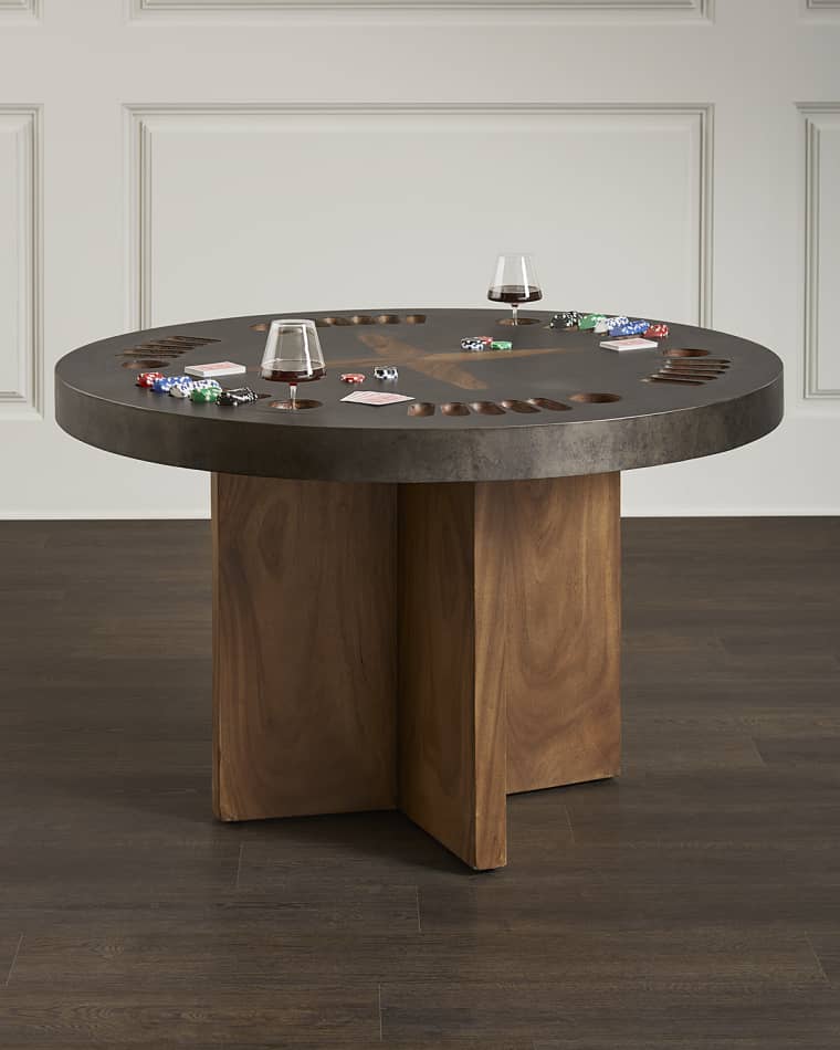 Four Hands Poker Game Table