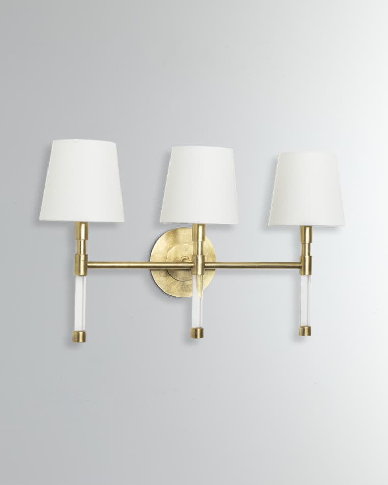 Regina Andrew Auburn Crystal Triple Sconce
